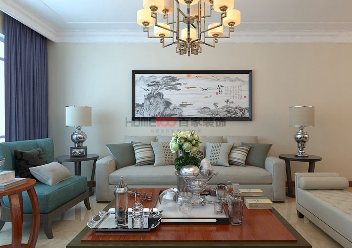 客厅图片来自沈阳百家装饰小姜在中粮隆玺123平现代风格的分享