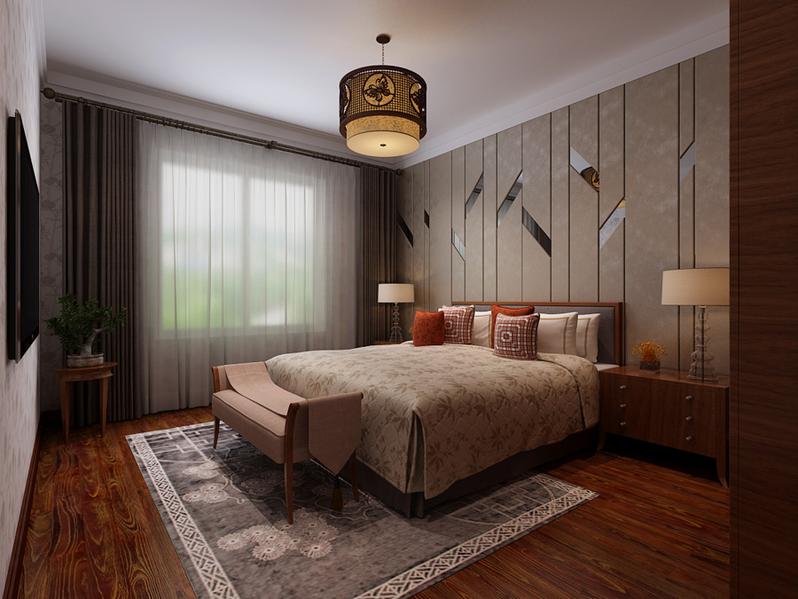 三居 卧室图片来自天津生活家健康整体家装在博雅园新中式的分享