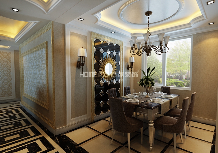 三居 欧式风格 中海寰宇 餐厅图片来自百家设计小刘在中海寰宇天下148平欧式风格的分享
