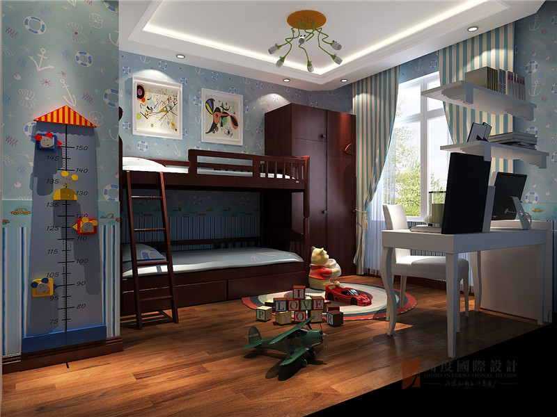 欧式 三居 大户型 公寓 复式 跃层 小资 儿童房图片来自高度国际姚吉智在西山艺境140平米欧式优雅精致的分享