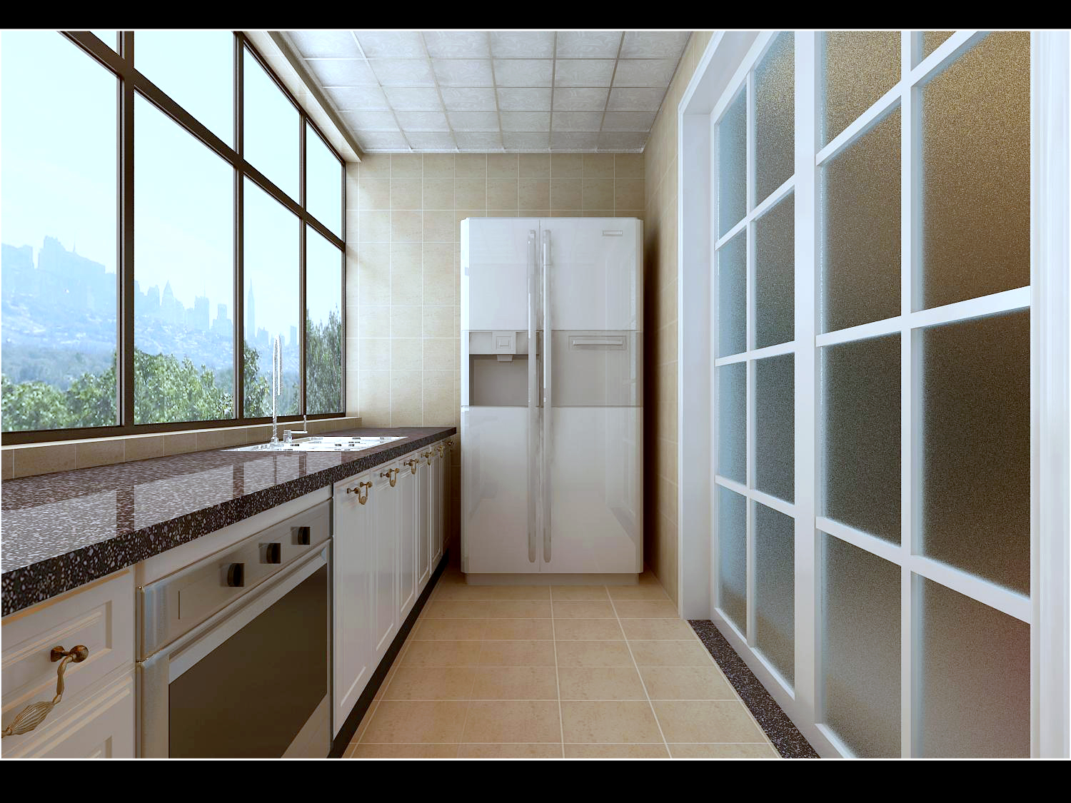 简约 二居 峰光无限 厨房图片来自西安峰光无限装饰在群贤道九号二居95㎡现代简约风格的分享