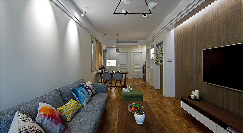 客厅图片来自家装大管家在高颜值舒适 100平北欧清爽3居室的分享