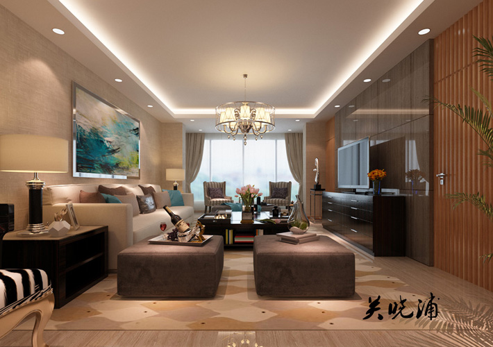 客厅图片来自沈阳百家装饰小姜在地王国际117平现代奢华效果图的分享