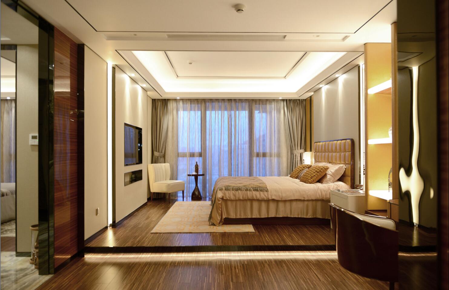 仁恒河滨 装修设计 现代风格 腾龙设计 卧室图片来自腾龙设计在仁恒滨江复式户型装修设计方案的分享