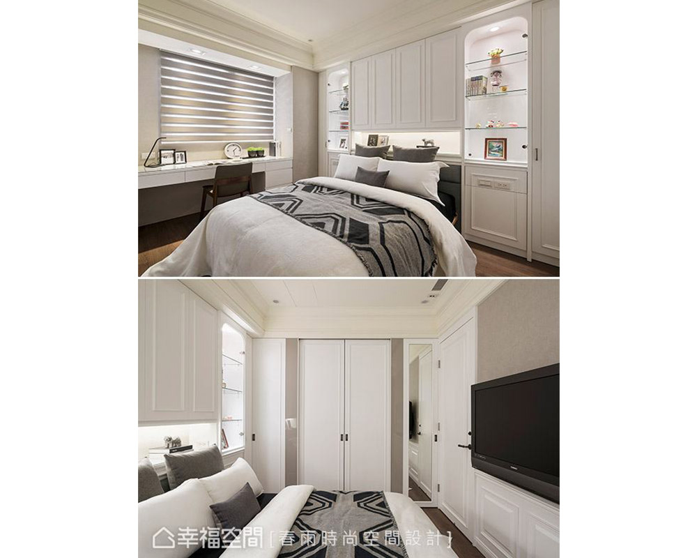 二居 美式 卧室图片来自幸福空间在与梦想零落差 106平美式优雅居所的分享