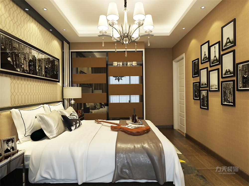 现代 三居 三口之家 户型紧凑 动静分明 卧室图片来自阳光力天装饰在力天装饰-东亚风尚国际-99㎡的分享