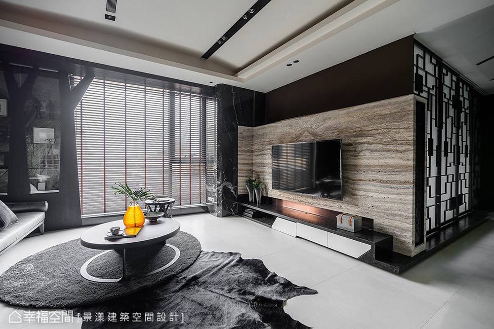 跃层 现代 客厅图片来自幸福空间在165平跃层 「石」在工艺居家会所的分享