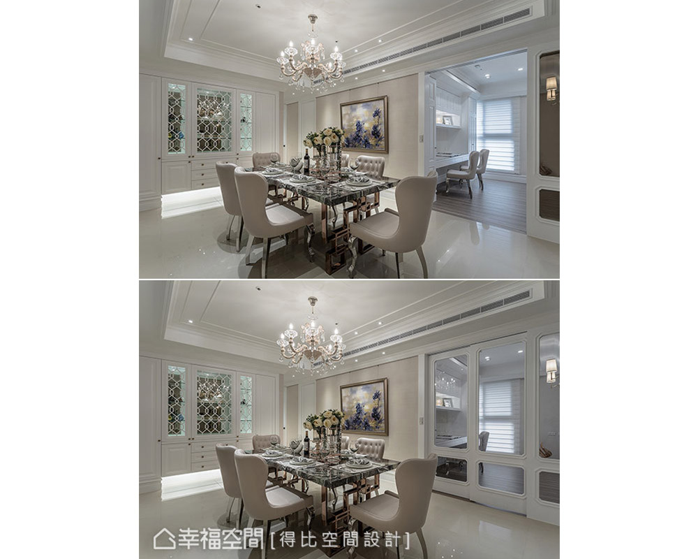四居 大户型 新古典 餐厅图片来自幸福空间在典藏艺术 172平古典风水宅的分享