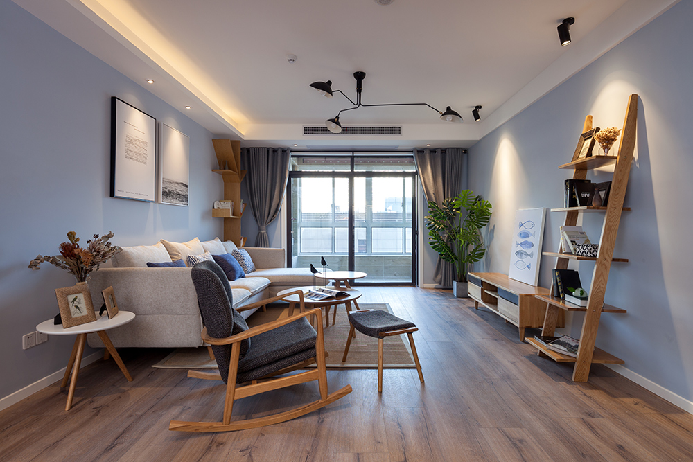 客厅图片来自大墅尚品-由伟壮设计在清爽北欧公寓·初夏的海风的分享