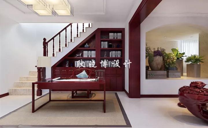 楼梯图片来自沈阳百家装饰小姜在法兰香颂230平新中式风格的分享