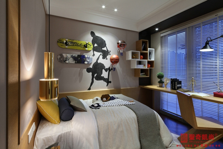 简约 新中式 三居 白领 收纳 卧室图片来自圣奇凯尚室内设计工作室在圣奇凯尚装饰--领秀慧谷的分享