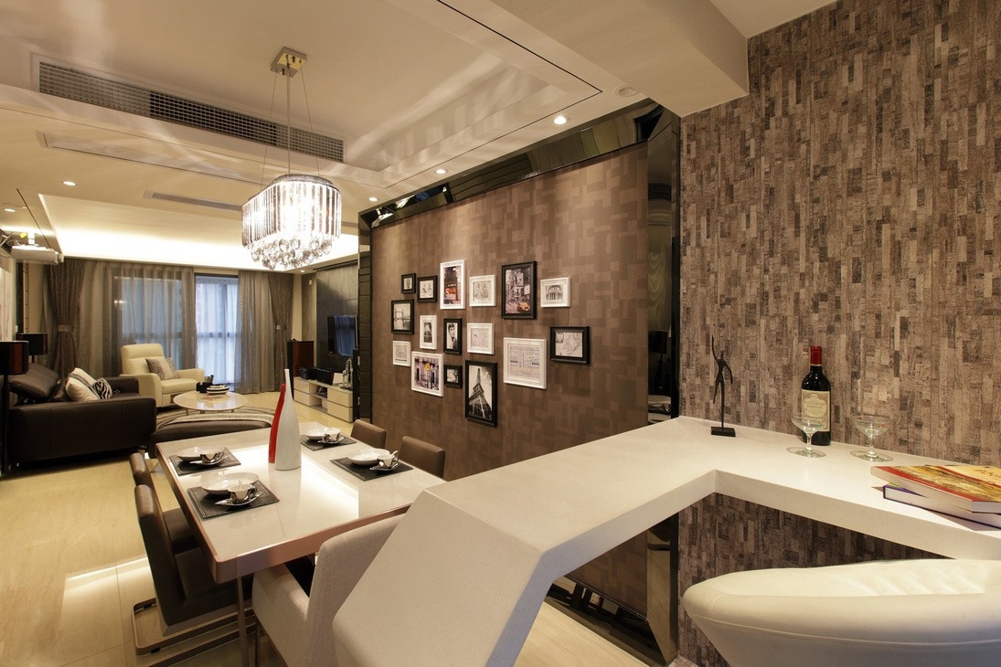 餐厅图片来自西安峰光无限装饰在中铁建国际城三室135平现代风格的分享