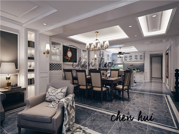 简约 别墅 简美 美式 餐厅图片来自众意装饰 李潇在蔷薇溪谷260平简美风格案例的分享