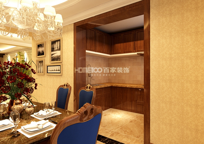 欧式风格 尚景新世界 大户型 餐厅图片来自百家设计小刘在尚景新世界177平欧式风格半包8万的分享