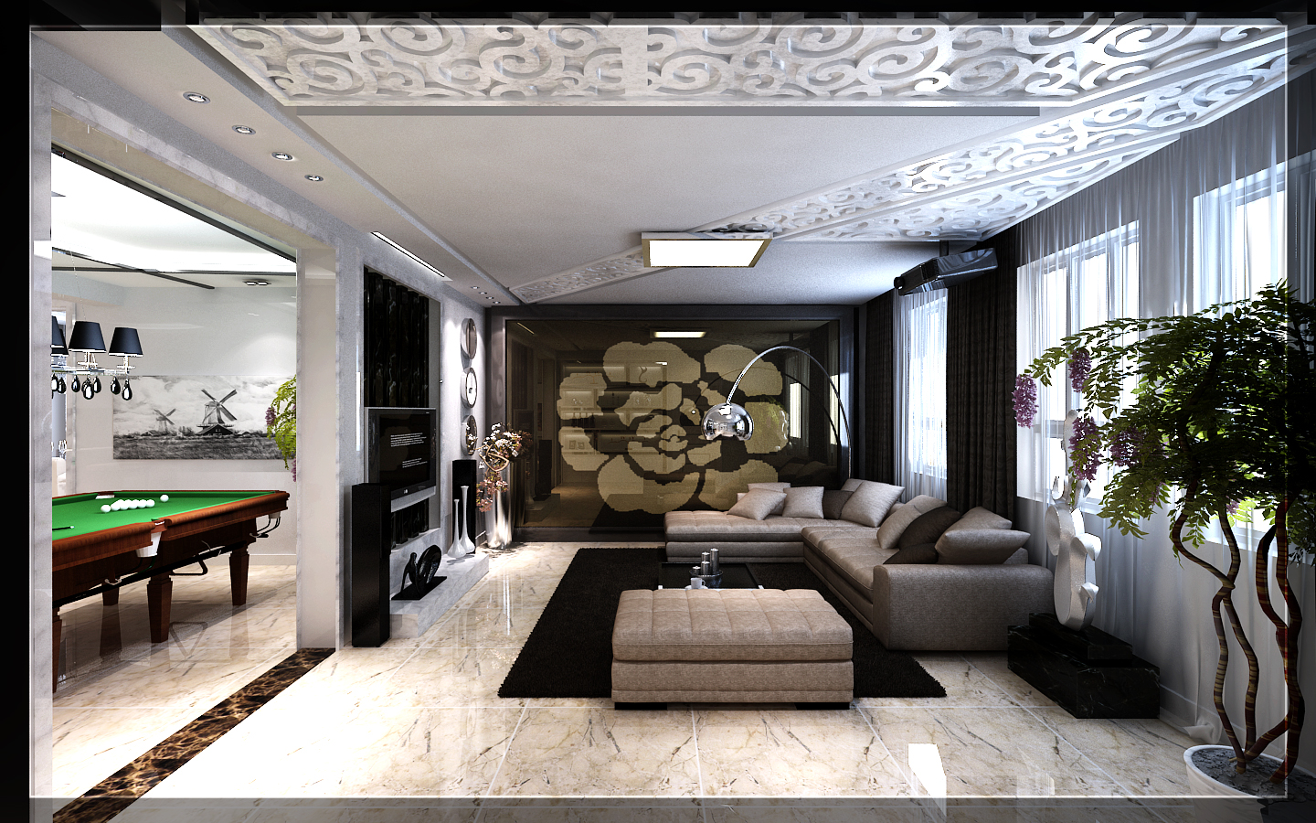 欧式 三居 客厅图片来自柒米装饰在天下江山的分享