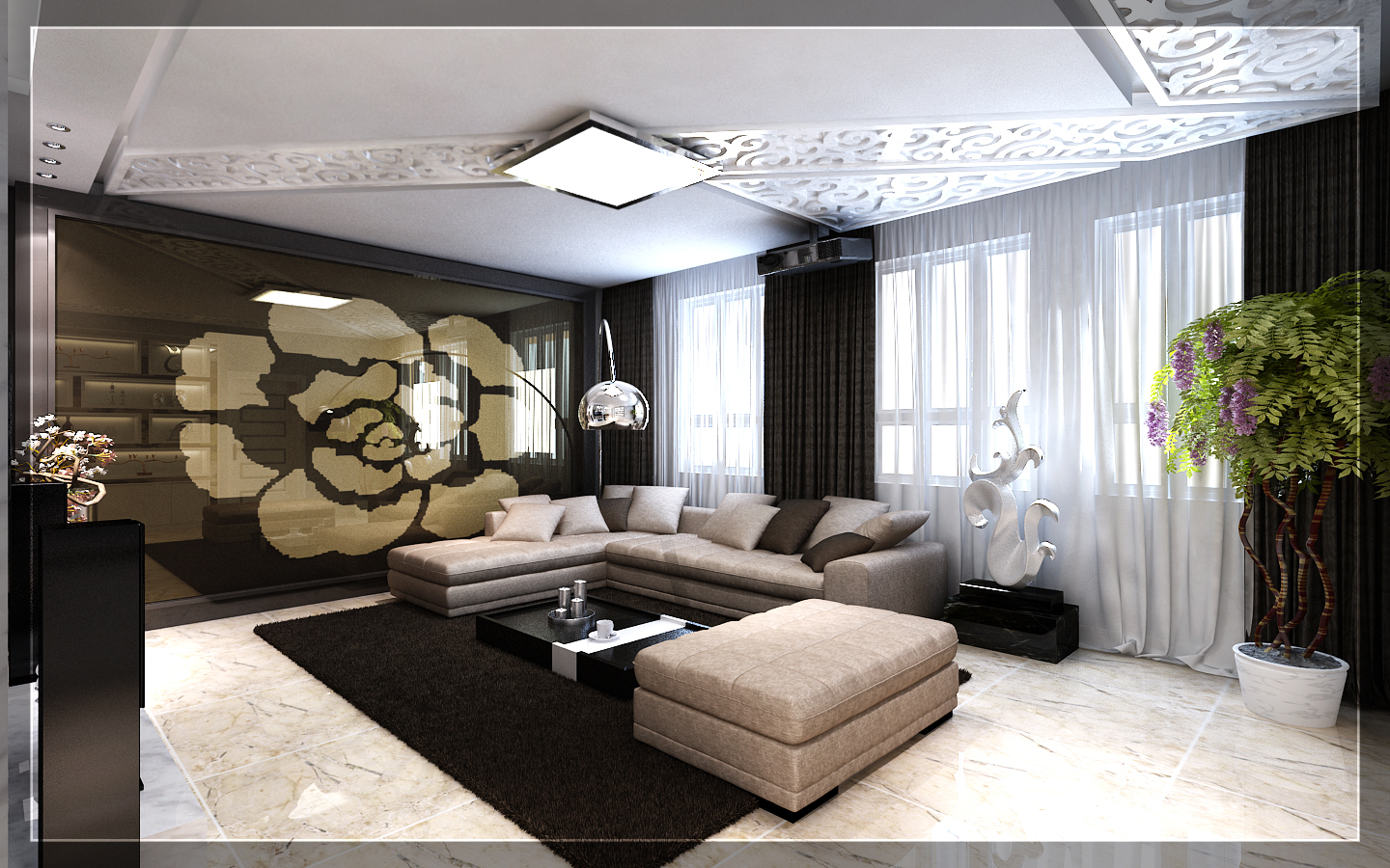 欧式 三居 客厅图片来自柒米装饰在天下江山的分享
