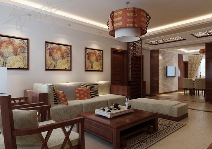 四居 中海国际 新中式风格 客厅图片来自百家设计小刘在中海国际167平新中式风格的分享