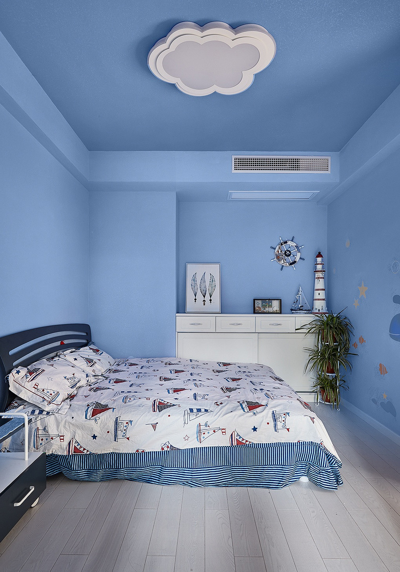 儿童房图片来自家装大管家在安静而平和 118平北欧清新3居室的分享