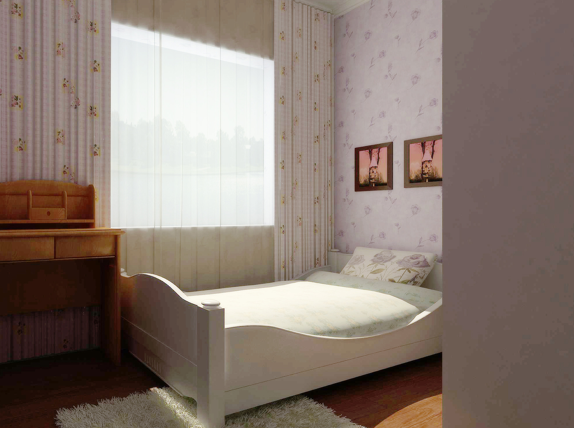 卧室图片来自西安峰光无限装饰在普华浅水湾两室110平现代简约的分享