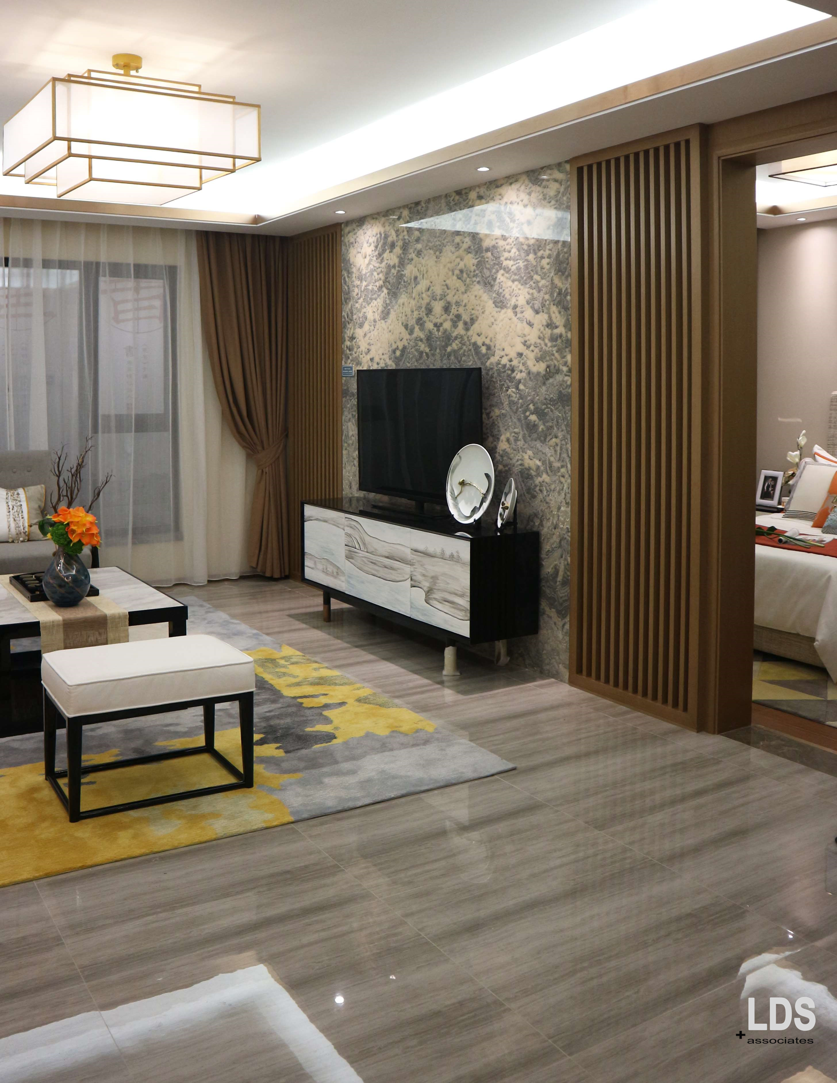 新中式图片来自LDS室内设计总监林志辉在山东临沂博观新城样板房的分享