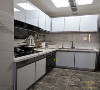 【小空间挑战整洁有序的迷你厨房】
于储物空间得到了充分利用，同时采用了多功能解决方案，厨房虽小，但我们仍然有烹饪和活动空间，现代风前挡板令整间厨房看起来清爽、宽敞。”
