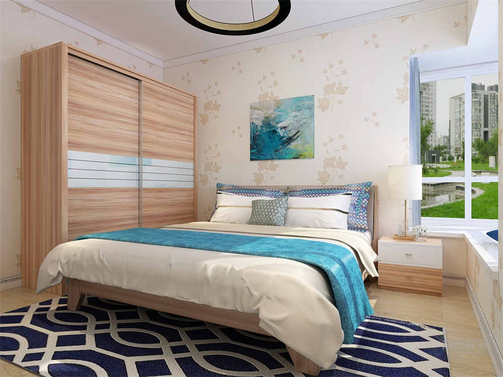 二居 现代 水岸花园 卧室图片来自阳光力天装饰在水岸花园-100㎡-现代风格的分享