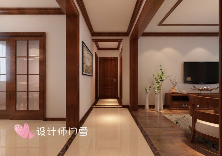 三居 新湖国际 新中式风格 客厅图片来自百家设计小刘在新湖国际120平新中式风格半包6万的分享