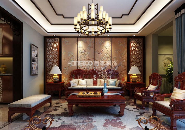 大户型 金地艺境 美式风格 客厅图片来自百家设计小刘在金地艺境260平美式风格半包13万的分享