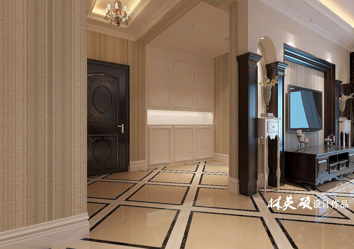 三居 橡树湾 美式风格 客厅图片来自百家设计小刘在橡树湾160平美式风格半包7万的分享