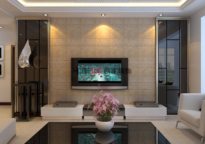 三居 中海寰宇 现代风格 客厅图片来自百家设计小刘在中海寰宇天下114平现代风格案例的分享