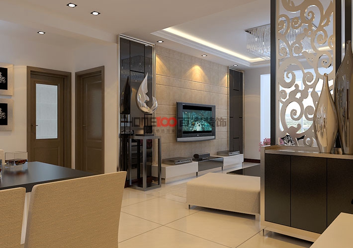 三居 中海寰宇 现代风格 客厅图片来自百家设计小刘在中海寰宇天下114平现代风格案例的分享