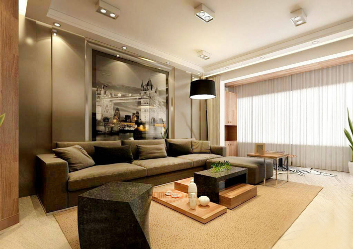 玉祥明居 港式风格 三居 客厅图片来自百家设计小刘在玉祥明居126平港式风格全包12万的分享