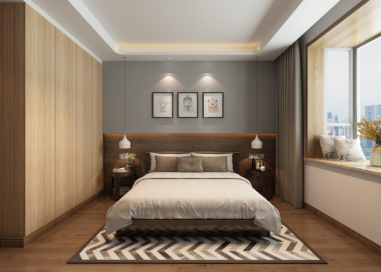 卧室图片来自装家美在康居雅苑140平米简约风格的分享