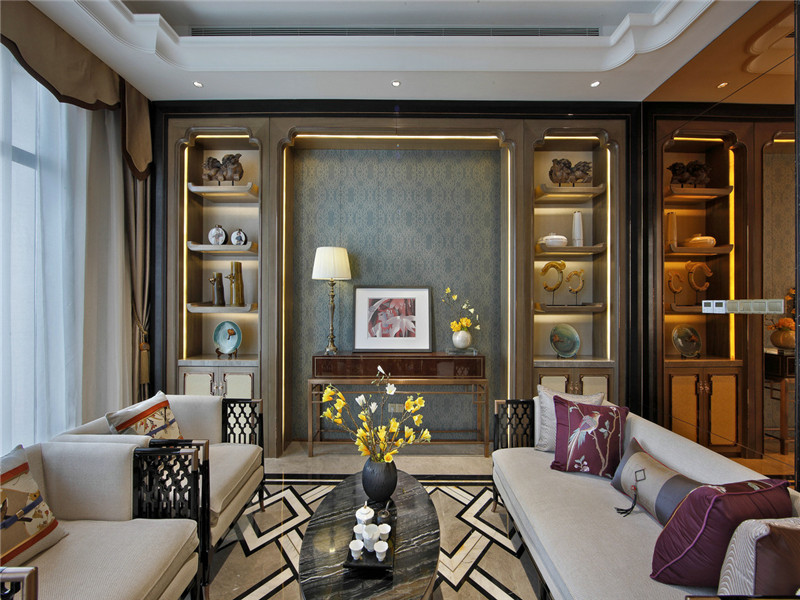 新古典 别墅 复式 跃层 大户型 高帅富 80后 客厅图片来自高度国际姚吉智在500㎡新古典将浪漫轻奢进行到底的分享