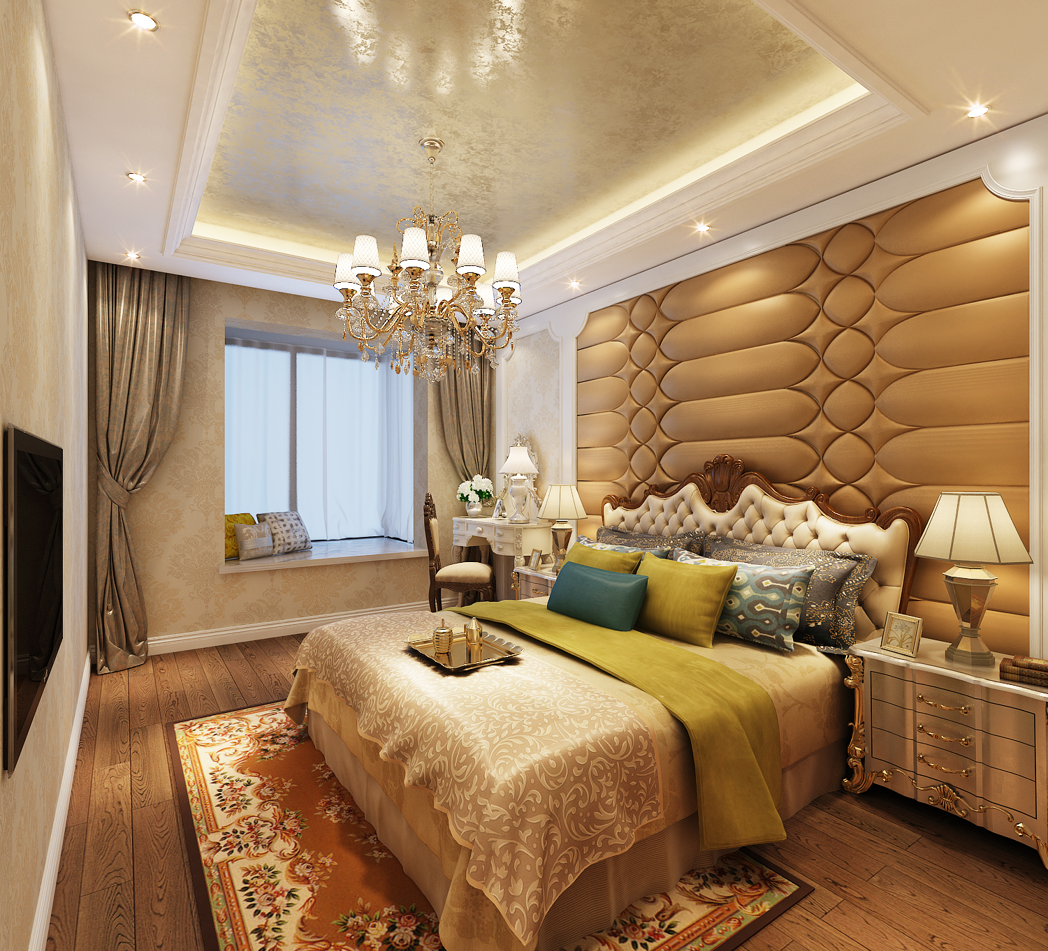 卧室图片来自业之峰装饰旗舰店在中海国际城 低调中的奢华的分享
