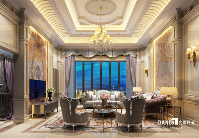 欧式 别墅 客厅图片来自名雕丹迪在新世界名携--600平-欧式的分享
