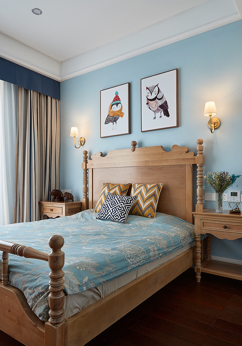卧室图片来自家装大管家在145平新古典雅致3居 别有风情的分享