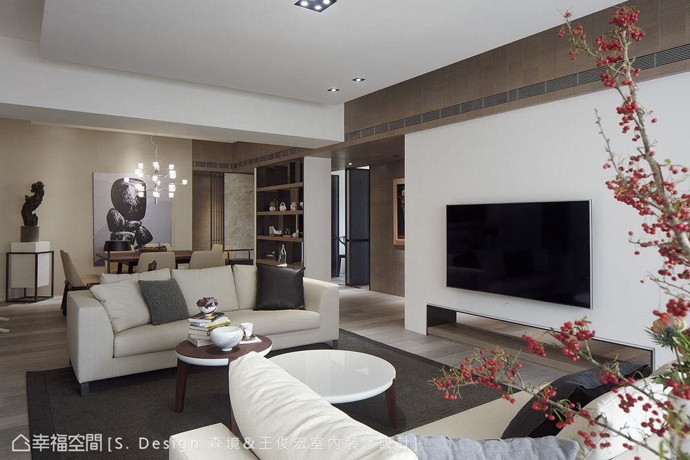 四居 大户型 现代 客厅图片来自幸福空间在165平川流雅苑 吹向幸福彼岸的分享