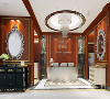 弗洛迪实木浴室柜定制家居馆·本案位于北京北五红星美凯龙商场内，设计师林上淮在本案的设计上以“如意之门”为设计理念。