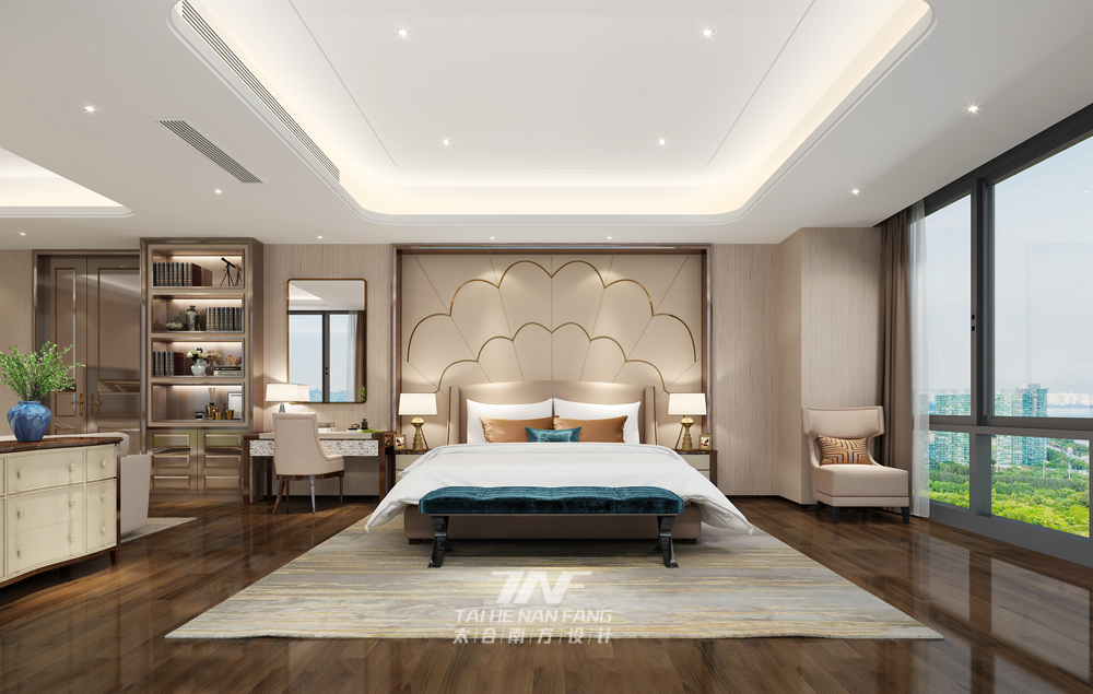 红树西岸 豪宅设计 王五平设计 卧室图片来自王五平设计在深圳红树西岸豪宅-后现代轻奢的分享