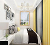 卧室采用的木质地板，这样会让人感觉有一种温馨踏实的感觉，简单明亮的色彩搭配，不会有炫目的灯光，通常以使用舒适为主，灯光柔和，显得温馨舒适，使用部分亮黄色作为点缀，使整个空间更加明亮，温馨