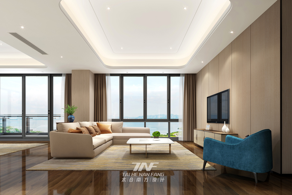 红树西岸 豪宅设计 王五平设计 客厅图片来自王五平设计在深圳红树西岸豪宅-后现代轻奢的分享