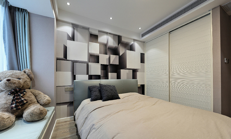 卧室图片来自家装大管家在年轻人喜欢 127平港式北欧3居室的分享