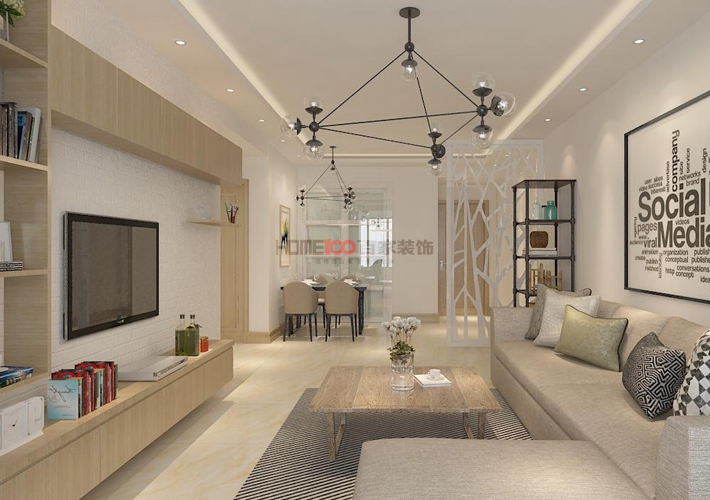二居 现代简约 龙湖唐宁 客厅图片来自百家设计小刘在玉祥明居93平北欧风格半包3.9万的分享