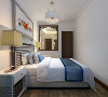 卧室的设计很舒适，家具的选择较为简单，卧室的设计舒适大气，家具的颜色选择大部分为木色棕色