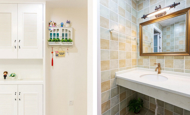 卫生间图片来自家装大管家在淡淡的雅致 110平复古简美3居室的分享