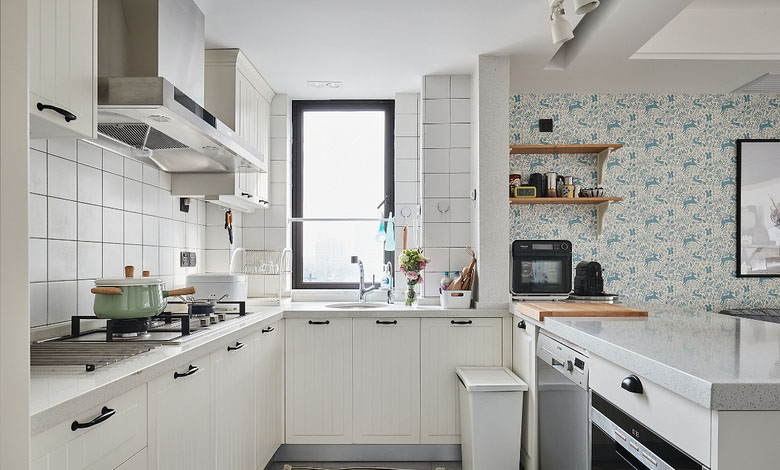 厨房图片来自家装大管家在简洁安静 100平北欧舒适时尚3居的分享