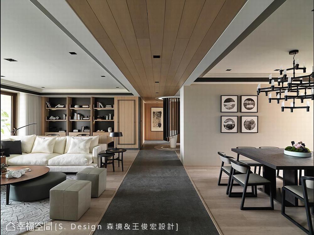 四居 现代风 客厅图片来自幸福空间在231平福田旅居 敞心驿站的分享