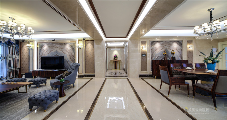 新古典 现代 四居室 奢华 高贵 客厅图片来自广州名雕装饰在中海千灯湖一号实景：简约而高贵的分享