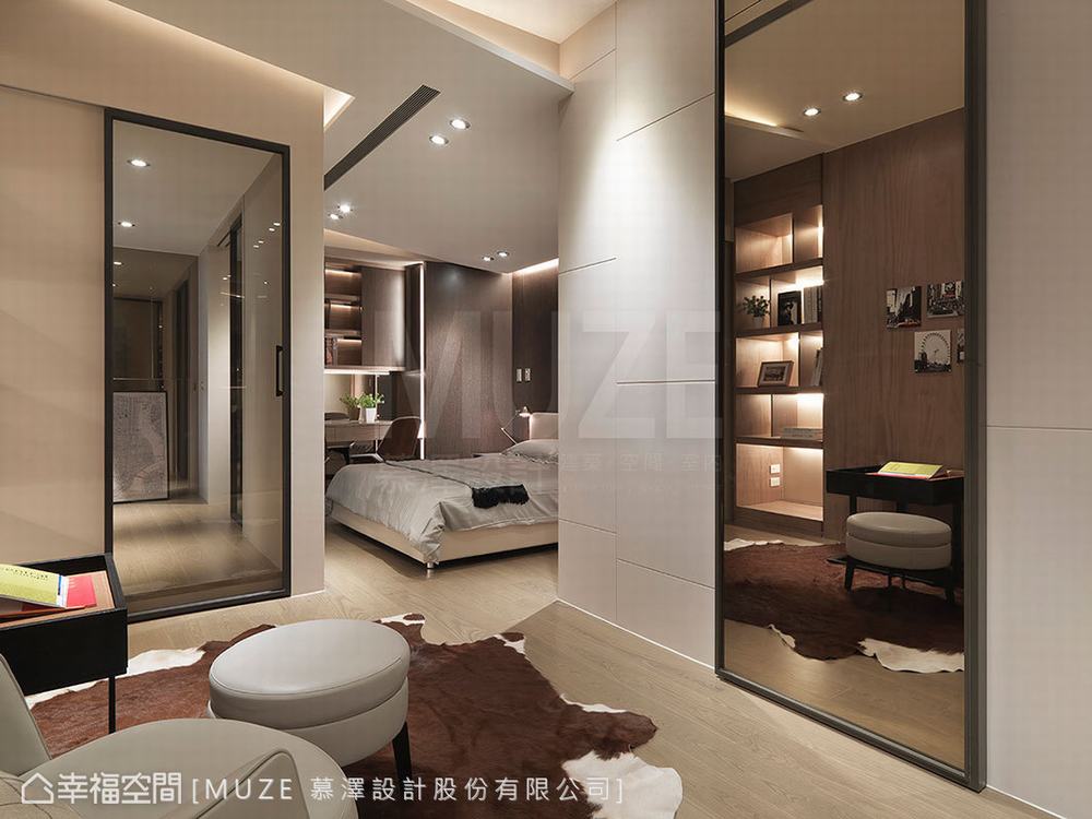 三居 现代 卧室图片来自幸福空间在璟然 132平折线灵动之美的分享